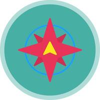 North Flat Multi Circle Icon vector