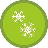 copos de nieve línea multi circulo icono vector
