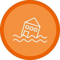 Flood Line Multi Circle Icon vector