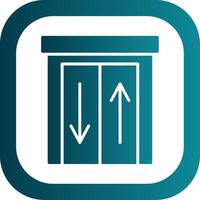 Elevator Glyph Gradient Corner Icon vector