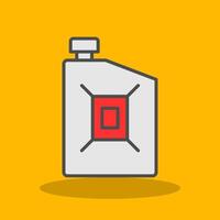 Petrol Can Filled Shadow Icon vector