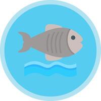 Flounder Flat Multi Circle Icon vector