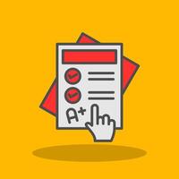 Exam Filled Shadow Icon vector