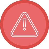 Warning Sign Line Multi Circle Icon vector