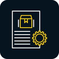 Order Processing Line Red Circle Icon vector