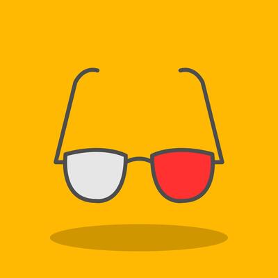 Glasses Filled Shadow Icon