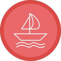 Sailing Line Multi Circle Icon vector