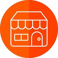 Find A Store Line Yellow White Icon vector
