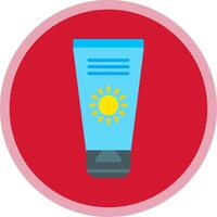 Sun Cream Flat Multi Circle Icon vector