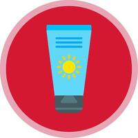 Sun Cream Flat Multi Circle Icon vector