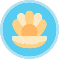 Oyster Flat Multi Circle Icon vector