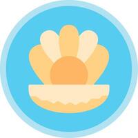 Oyster Flat Multi Circle Icon vector