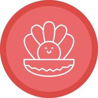 Oyster Line Multi Circle Icon vector