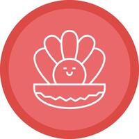 Oyster Line Multi Circle Icon vector