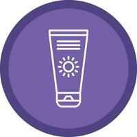 Sun Cream Line Multi Circle Icon vector