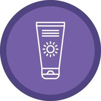 Sun Cream Line Multi Circle Icon vector