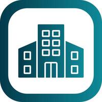 Buildings Glyph Gradient Corner Icon vector