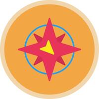 s este plano multi circulo icono vector