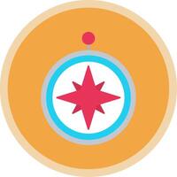 Compass Flat Multi Circle Icon vector