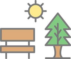 Park Line Filled Light Icon vector