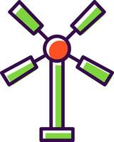 Windmill filled Design Icon vector