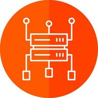 Data Structure Line Yellow White Icon vector