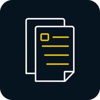 Document Line Red Circle Icon vector