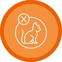 No Pets Allowed Line Multi Circle Icon vector