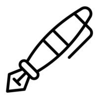 Fountain Pen Line Icon Design vector