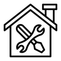 Home Renovation Line Icon Design vector