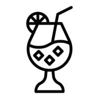 Cocktail Line Icon Design vector