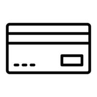 Credit Card Line Icon Design vector