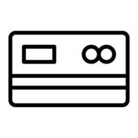 Swipe Card Line Icon Design vector