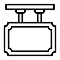 Mounted Wall Sign Line Icon Design vector