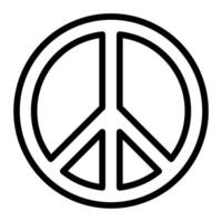 Peace Line Icon Design vector