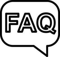 Faq Line Icon Design vector