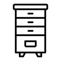 File Cabinet Line Icon Design vector