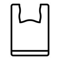 Plastic Bag Line Icon Design vector