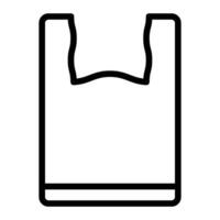 Plastic Bag Line Icon Design vector