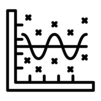 Wave Chart Line Icon Design vector