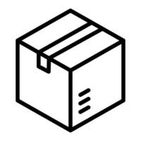 Delivery Box Line Icon Design vector
