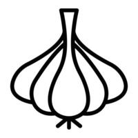 Garlic Line Icon Design vector