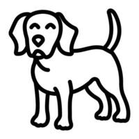 Dog Line Icon Design vector