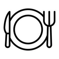 Dinner Line Icon Design vector