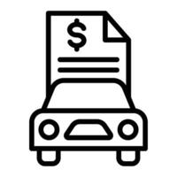 Car Loan Line Icon Design vector