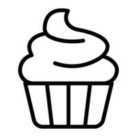 Cupcake Line Icon Design vector