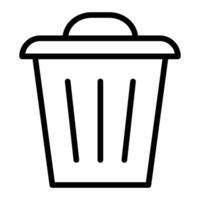 basura línea icono diseño vector