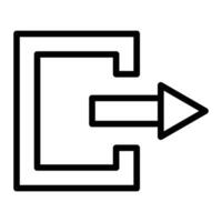 Logout Line Icon Design vector