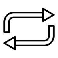Repeat Line Icon Design vector