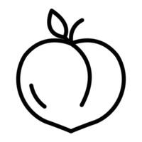 Peach Line Icon Design vector